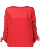 Marc Cain Ruched Sleeve Blouse - Red