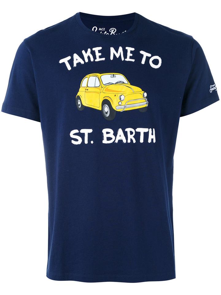 Mc2 Saint Barth - St. Barth Print T-shirt - Men - Cotton - S, Blue, Cotton