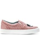 Chiara Ferragni Logomania Slip-on Sneakers - Pink & Purple