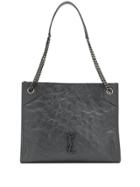 Saint Laurent Niki Medium Shopper Bag - Grey