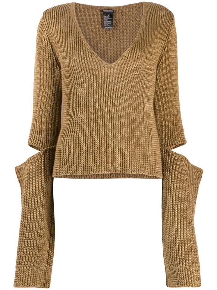 Ann Demeulemeester Knitted Top - Brown