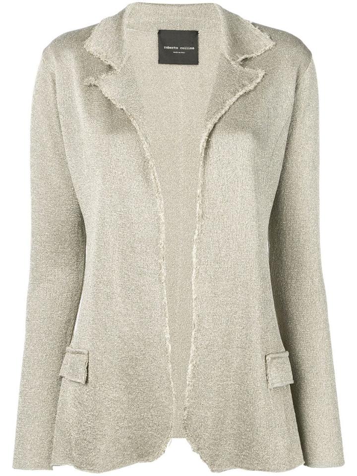 Roberto Collina Knitted Blazer Jacket - Neutrals