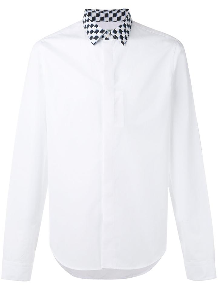 Kenzo - Printed Collar Shirt - Men - Cotton - 42, White, Cotton