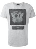 Diesel Printed Motif T-shirt, Men's, Size: Medium, Grey, Cotton