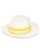 Borsalino Bow-detail Panama Hat - White