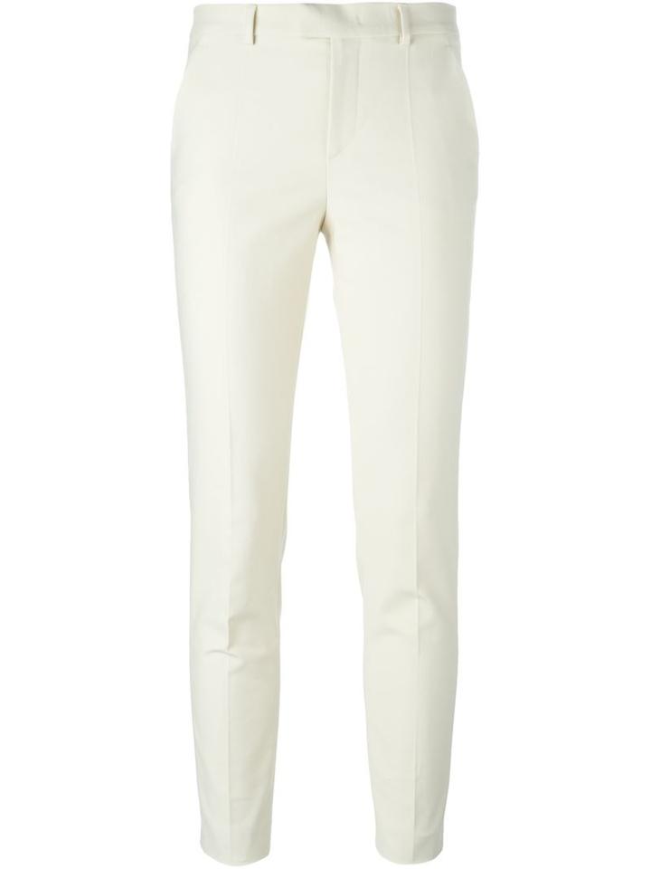 Red Valentino Cigarette Trousers, Women's, Size: 44, Nude/neutrals, Cotton/polyester/spandex/elastane/acetate