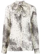 Giambattista Valli Graphic Squares Blouse - White