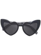 Saint Laurent - Heart Frame Sunglasses - Women - Acetate - One Size, Black, Acetate