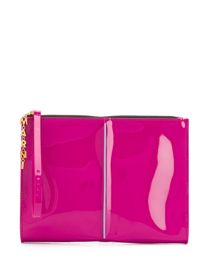 Marni Zip-top Clutch Bag - Pink