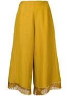 Forte Forte Fringe Hem Flared Trousers - Yellow