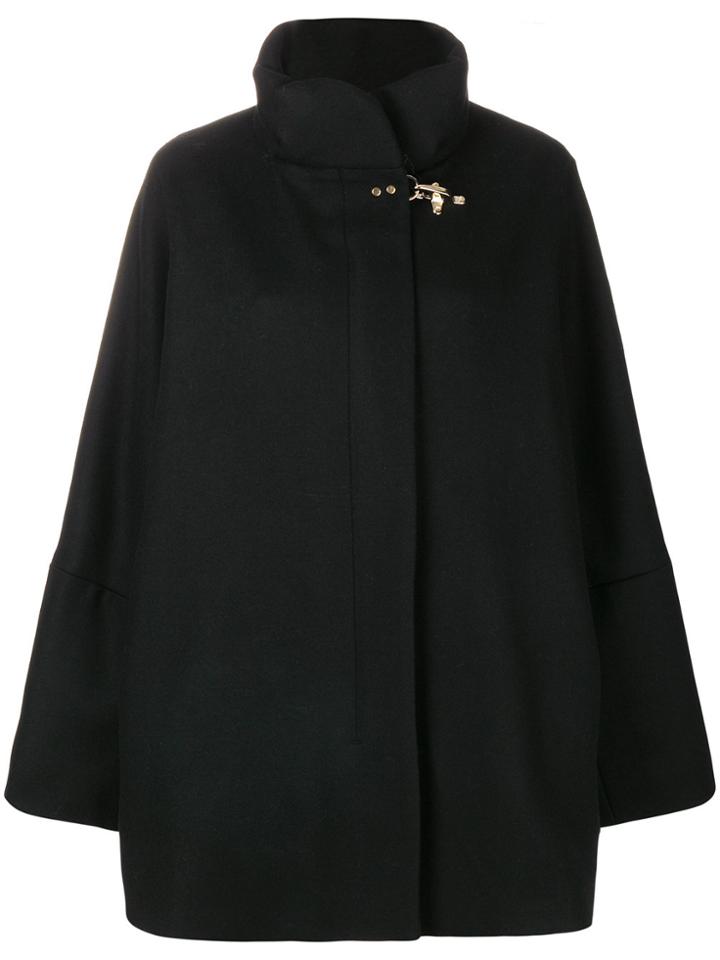 Fay Classic Zipped Coat - Black