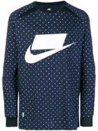 Nike Polka Dot Print Sweatshirt - Blue