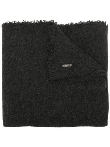 Monni 23 Frayed Knitted Scarf - Grey