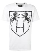 Hydrogen Lions Print T-shirt, Men's, Size: Small, White, Cotton