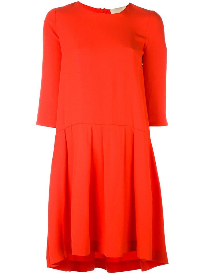 Erika Cavallini Jewel Neck Dress, Women's, Size: 38, Red, Acetate/viscose