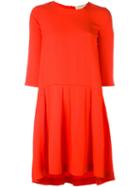 Erika Cavallini Jewel Neck Dress, Women's, Size: 38, Red, Acetate/viscose