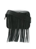 Sarah Chofakian Fringed Bumbag, Women's, Black, Goat Skin