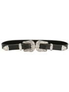 B-low The Belt - Double Buckle Belt - Women - Leather/metal (other) - M, Black, Leather/metal (other)