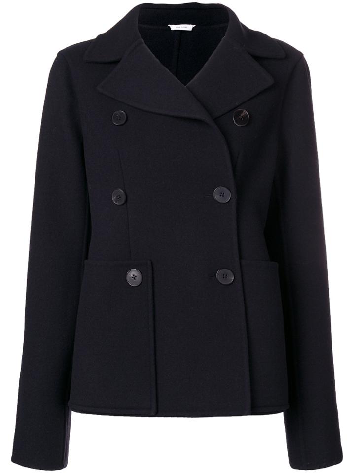 Jil Sander Double-breasted Coat - Blue