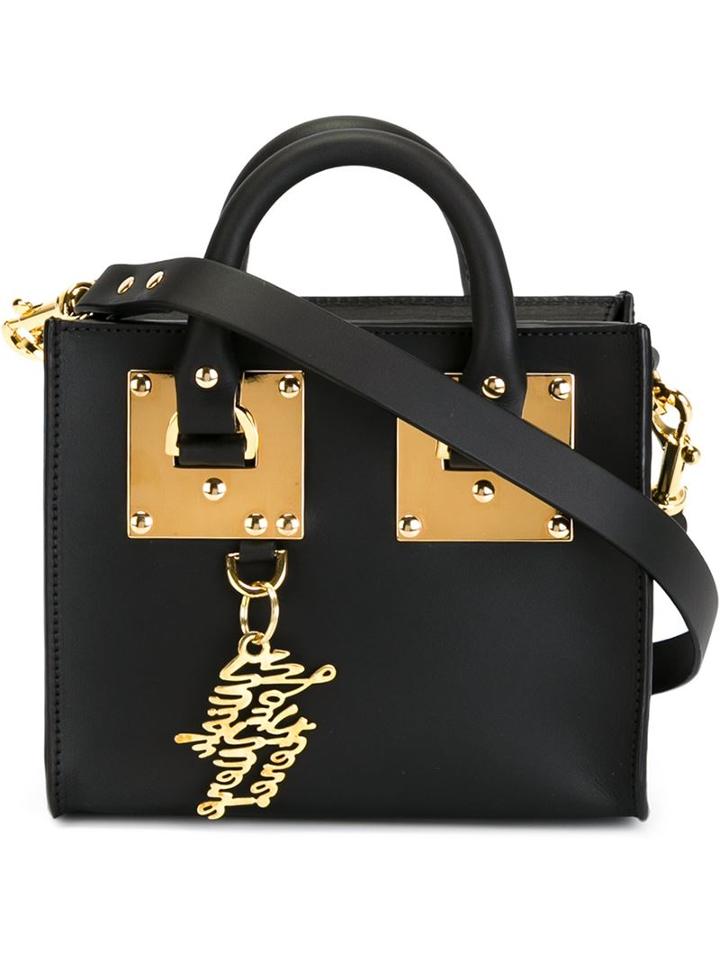 Sophie Hulme Mini Box Tote, Women's, Black