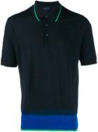 Lanvin Tie-die Merino Wool Polo Shirt, Men's, Size: Xl, Blue, Polypropylene/wool