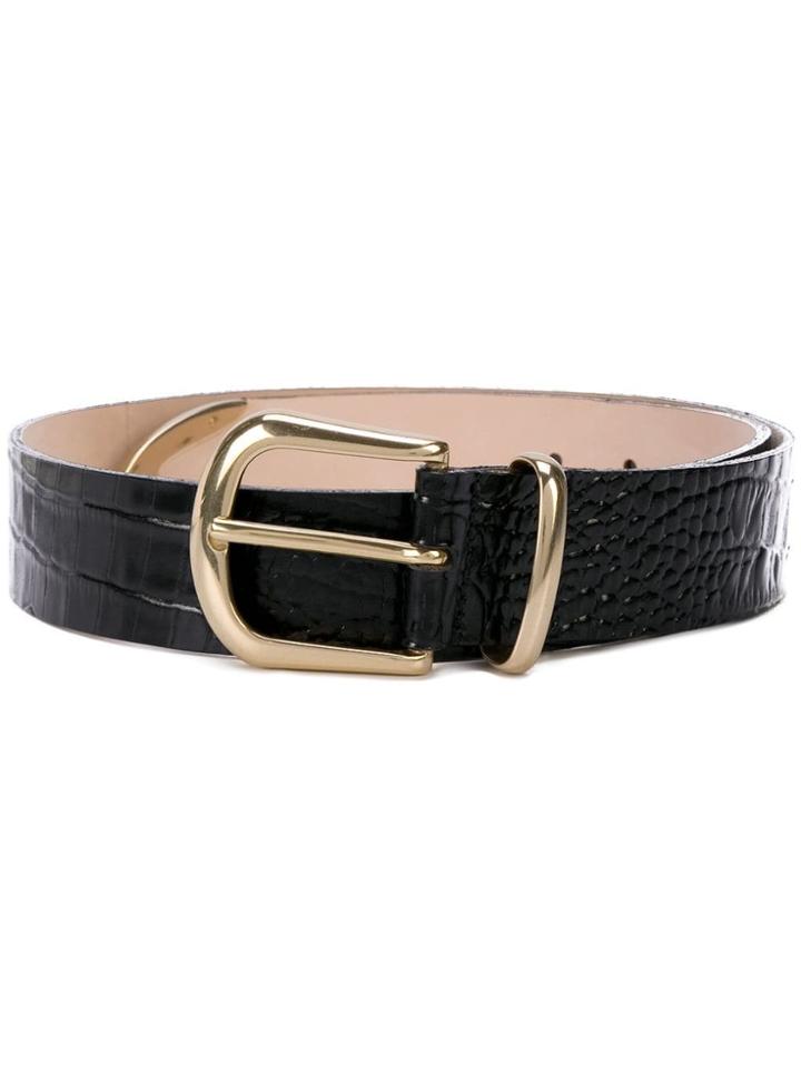 B-low The Belt Textured Buckle Belt - Black
