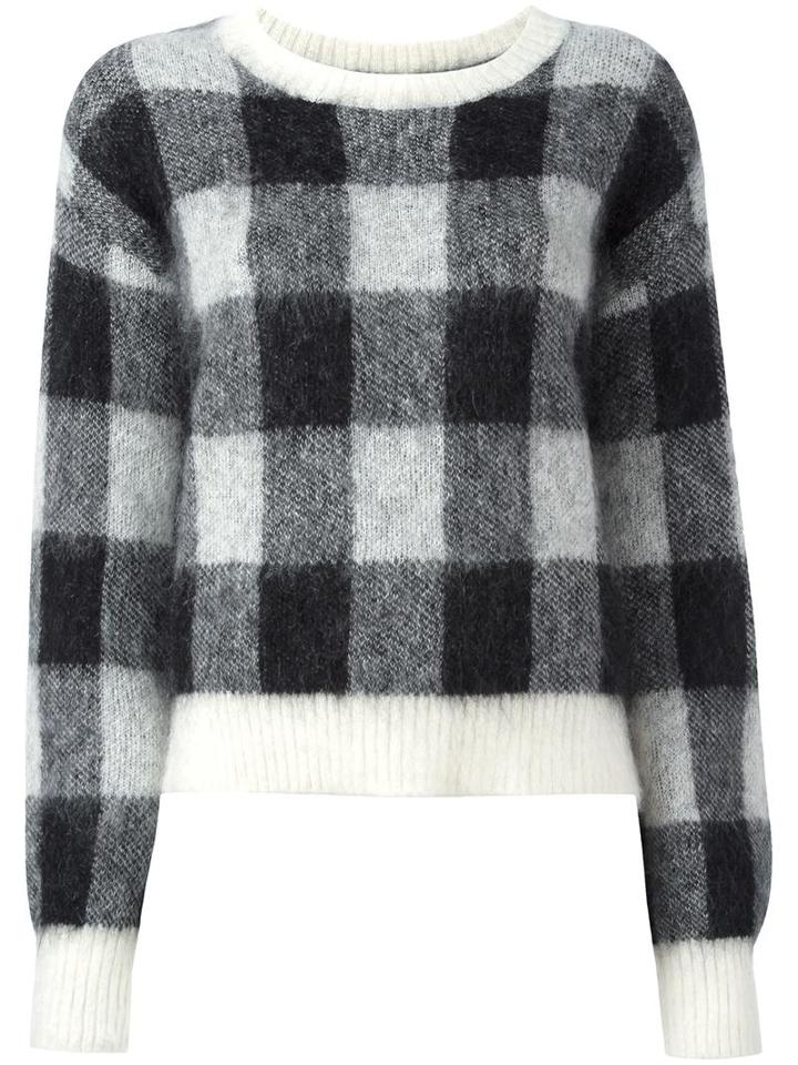 Designers Remix 'fundy' Checked Jumper, Women's, Size: Small, Black, Nylon/mohair/wool