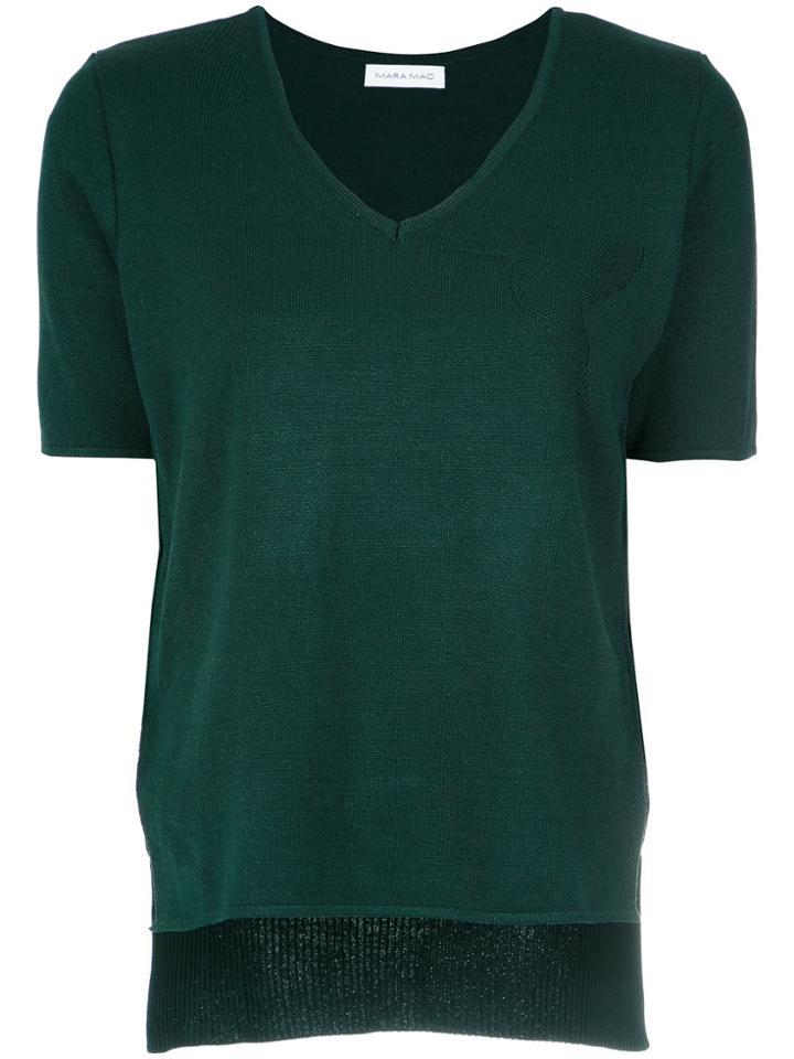 Mara Mac Knitted Blouse - Green