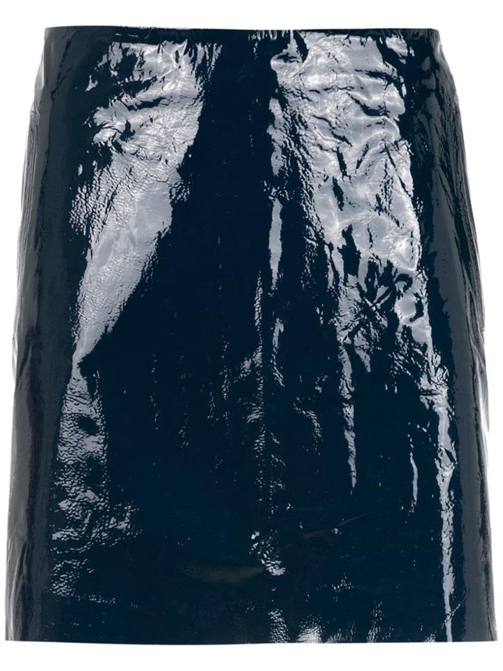 Egrey Patent Leather Skirt - Blue