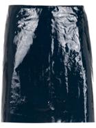 Egrey Patent Leather Skirt - Blue
