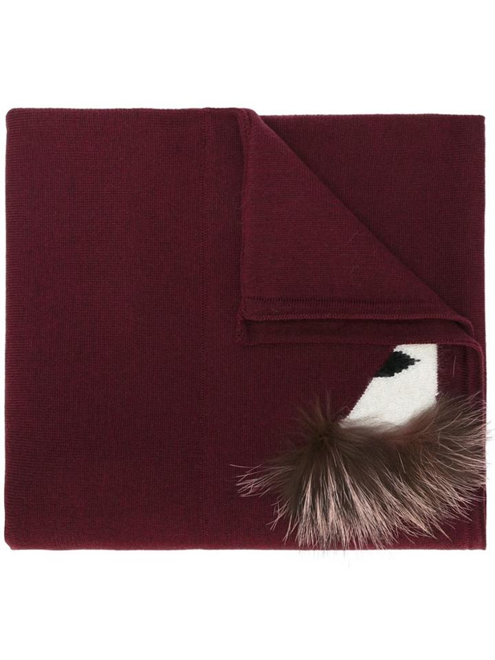 Fendi Bag Bugs Scarf - Pink & Purple