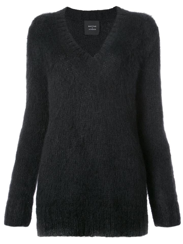 Smythe Deep V-neck Jumper - Black