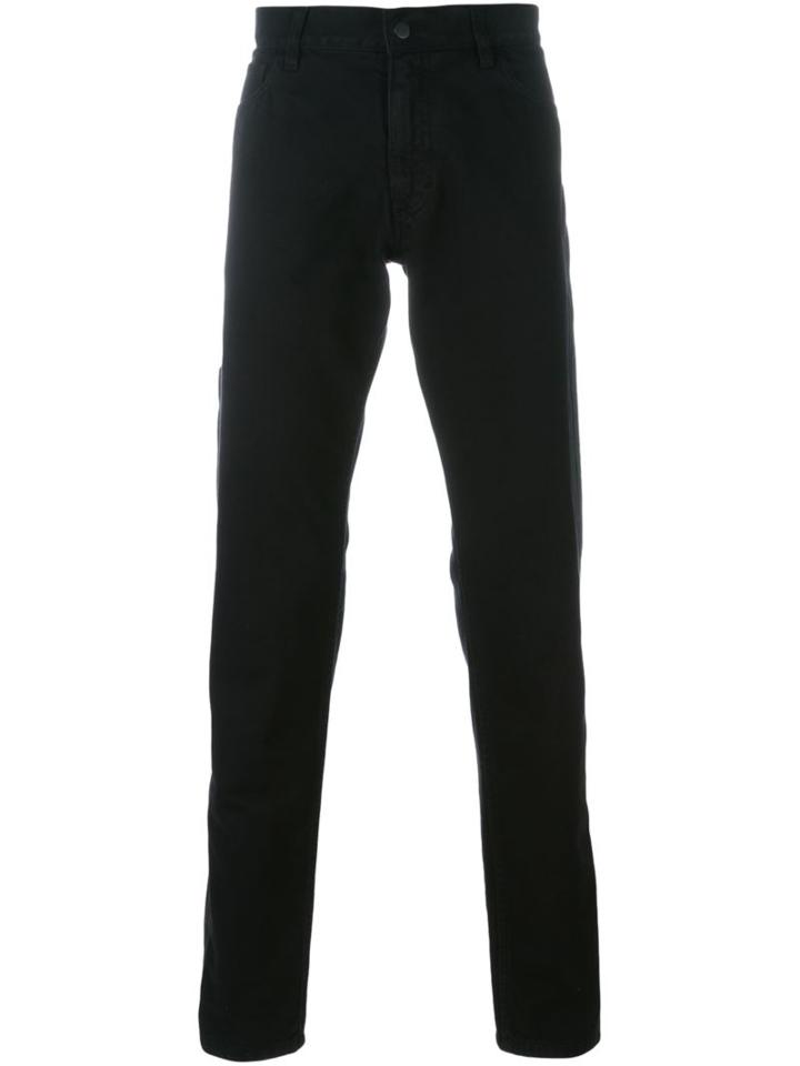 Ann Demeulemeester Grise Contrast Stripe Jeans, Men's, Size: Medium, Black, Cotton