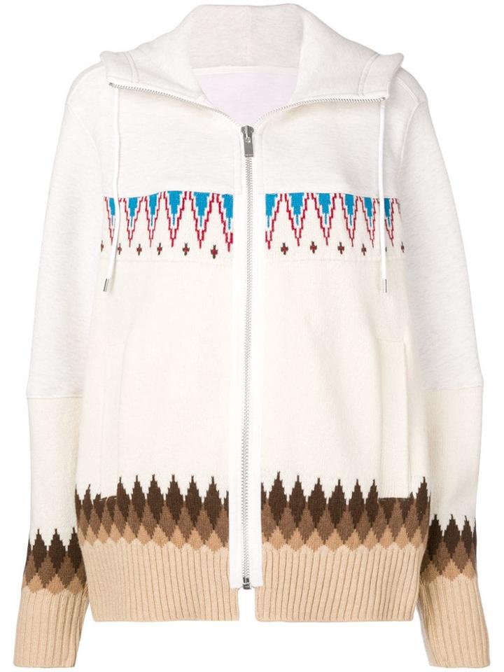 Sacai Hooded Sweater - Nude & Neutrals