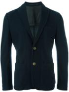 Giorgio Armani Two Button Blazer, Men's, Size: 54, Blue, Polyamide/virgin Wool