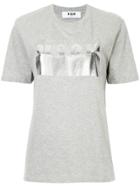 Msgm Metallic Logo T-shirt - Grey