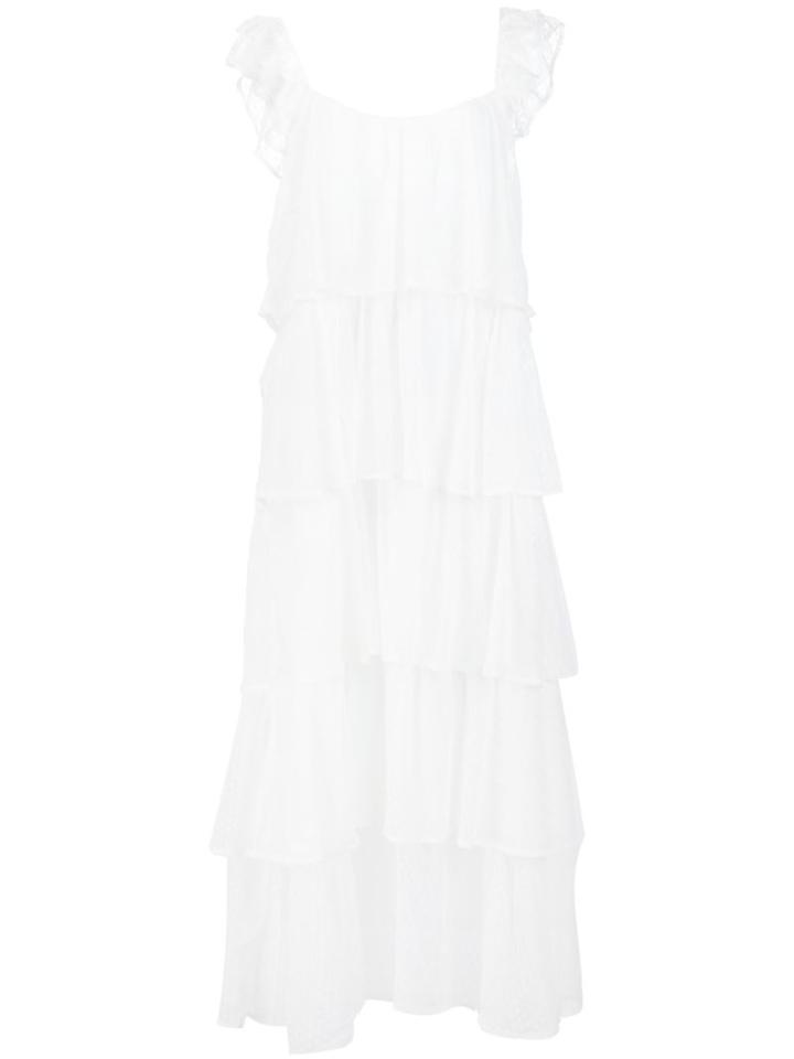 Anine Bing Tulle Dress, Women's, Size: Large, White, Polyester