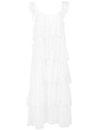 Anine Bing Tulle Dress, Women's, Size: Large, White, Polyester