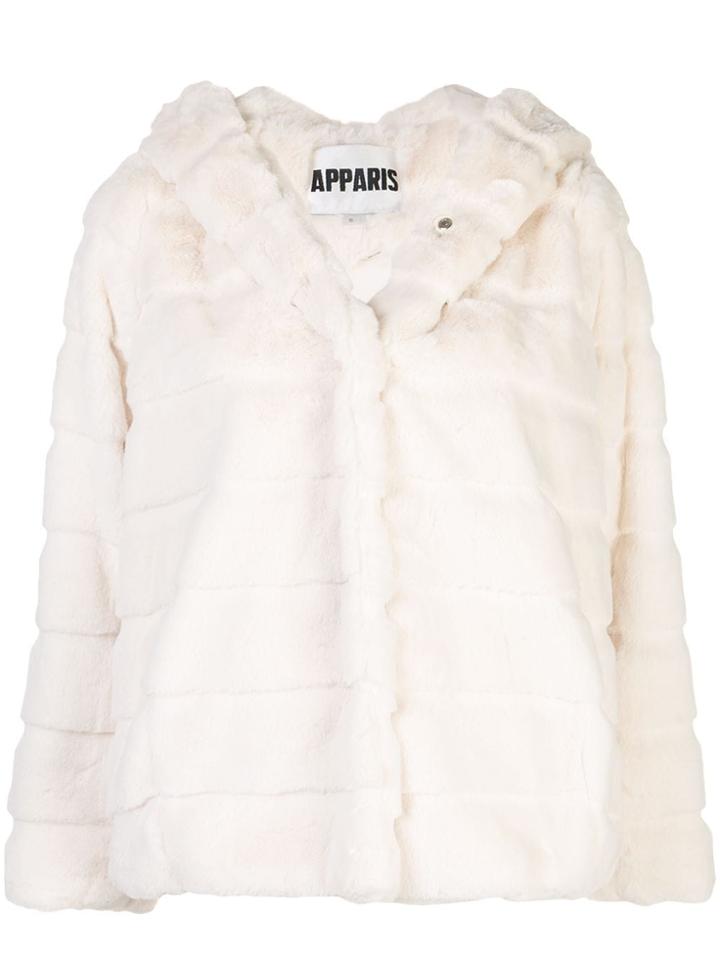 Apparis Goldie Short Faux-fur Coat - White