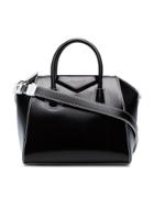 Givenchy Black And White Small Antigona Leather Tote