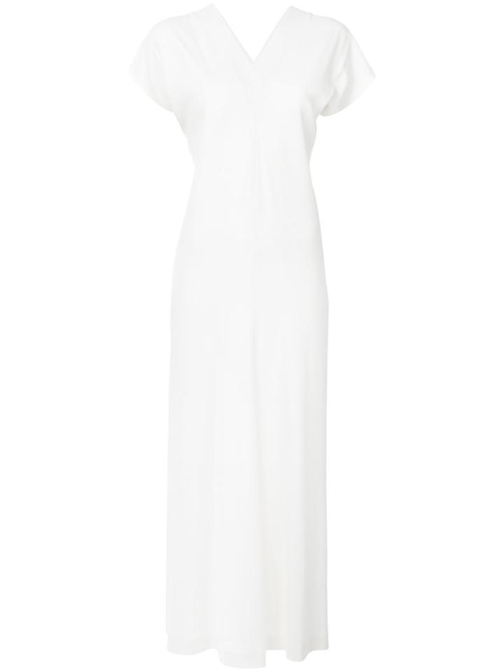 Helmut Lang V-neck Flared Dress - Nude & Neutrals