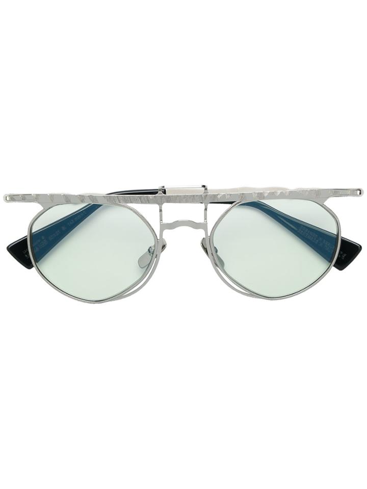 Kuboraum Flat Top Tinted Sunglasses - Metallic