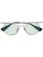 Kuboraum Flat Top Tinted Sunglasses - Metallic