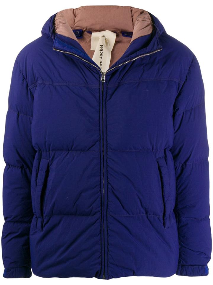 Ten C Padded Hooded Jacket - Blue