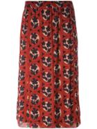 No21 A-line Mini Skirt, Women's, Size: 42, Red, Silk/acetate/viscose