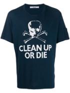 Katharine Hamnett London Printed 'clean Up Or Die' T-shirt - Blue
