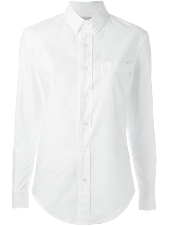 Palm Angels Logo Print Shirt, Women's, Size: L, White, Cotton