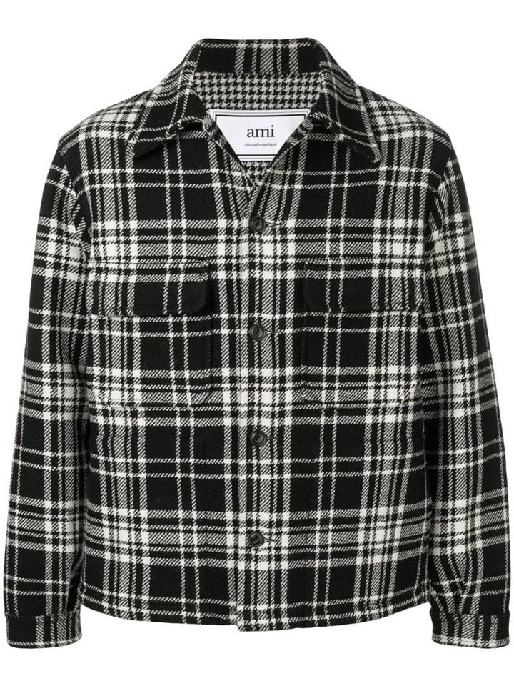 Ami Paris Chest Pockets Buttoned Jacket - Black