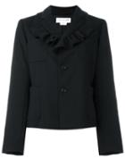 Comme Des Garçons Girl Ruffled Collar Jacket, Size: Small, Black, Cupro/wool