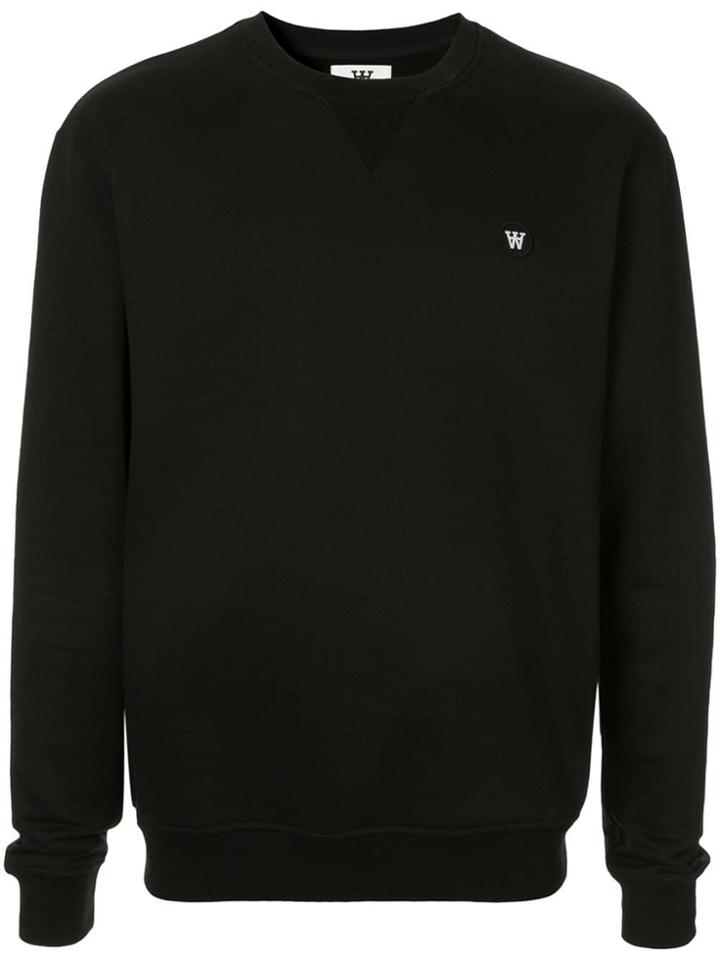 Wood Wood Logo Knit Sweater - Black